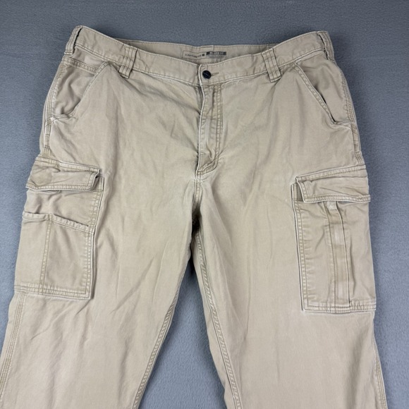 Carhartt Rugged Flex Relaxed Fit Work Pants Mens 38x30* Beige Tan BN3574-M - Picture 3 of 13